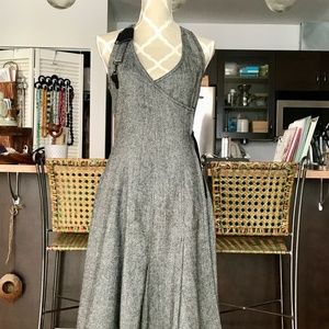 Gray wool vest dress